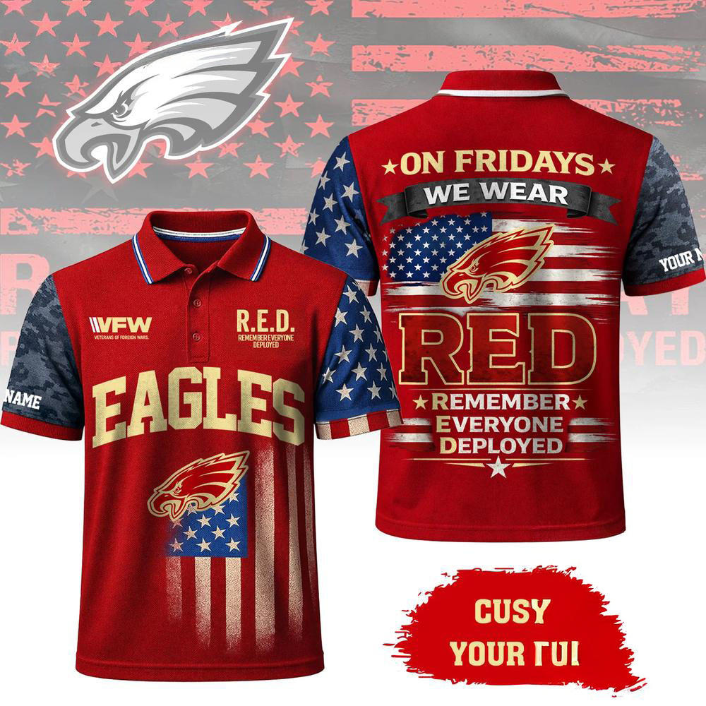 Philadelphia Eagles 2026 NFL Red Friday Limited Edition Polo Shirt
