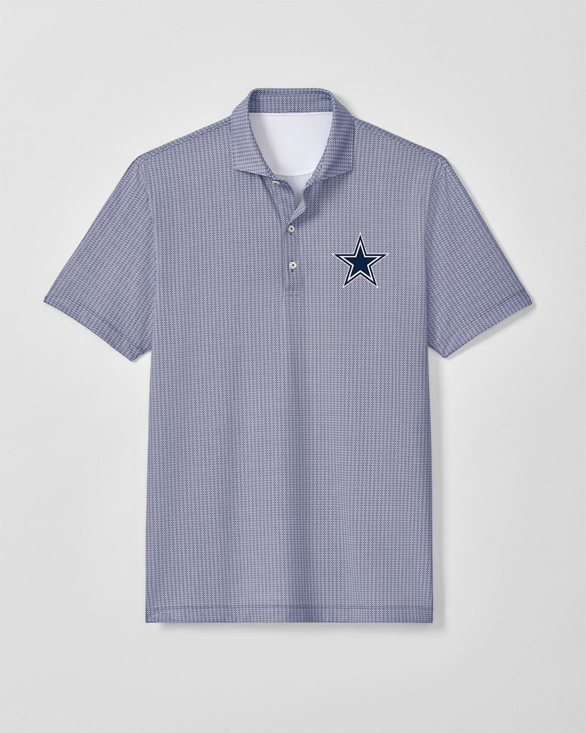 Dallas Cowboys Crosslink Printed Performance Jersey Polo