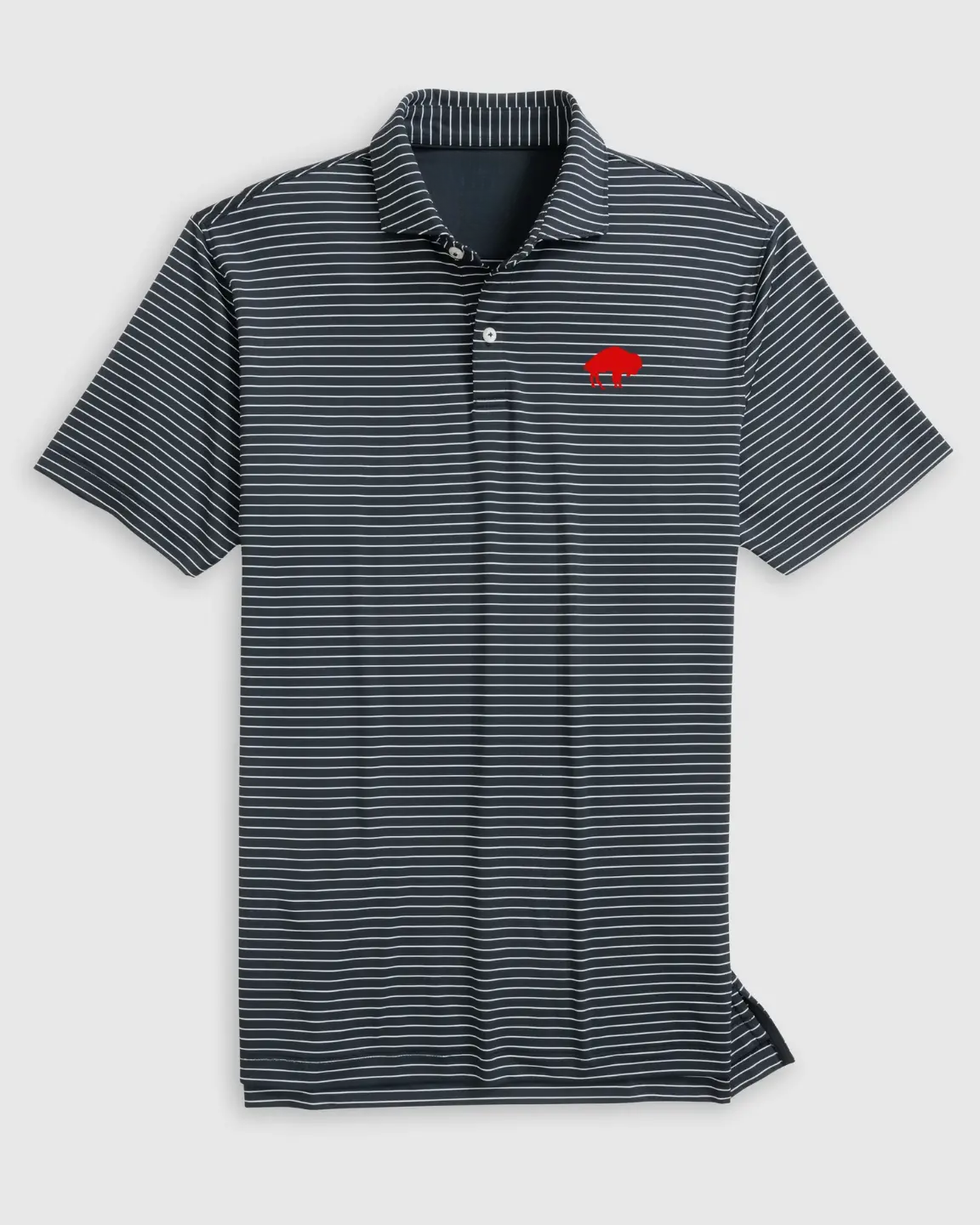 Buffalo Bills Beau Striped Performance Jersey Polo - Classic Logo