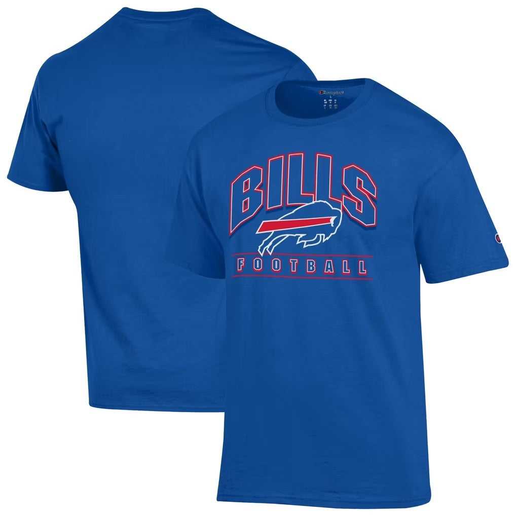 Men's Champion Buffalo Bills Football T-Shirt in Royal Blue for Fans
