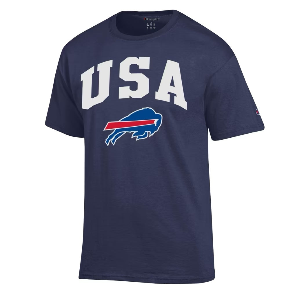 Men's Champion Navy Buffalo Bills Americana Graphic T-Shirt for Fans