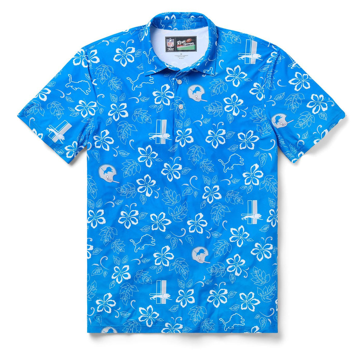 DETROIT LIONS THROWBACK PERFORMANCE POLO