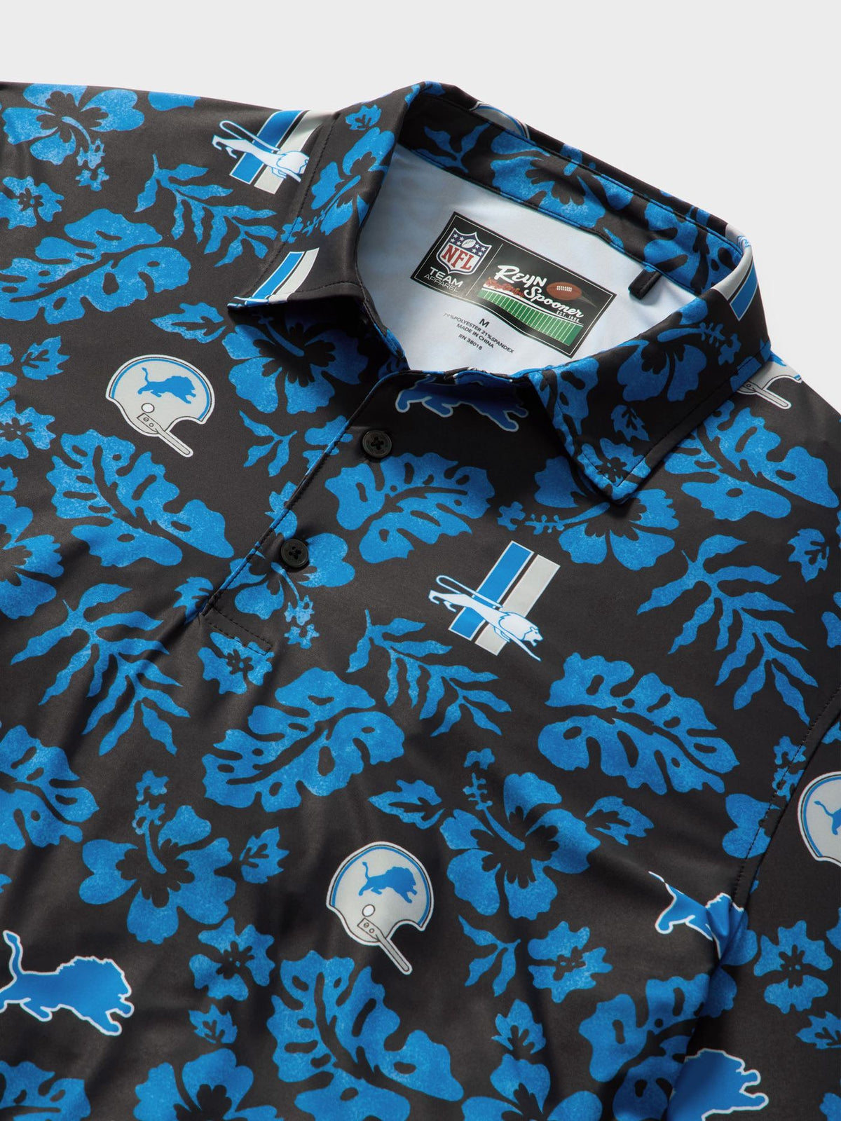 DETROIT LIONS THROWBACK PERFORMANCE POLO