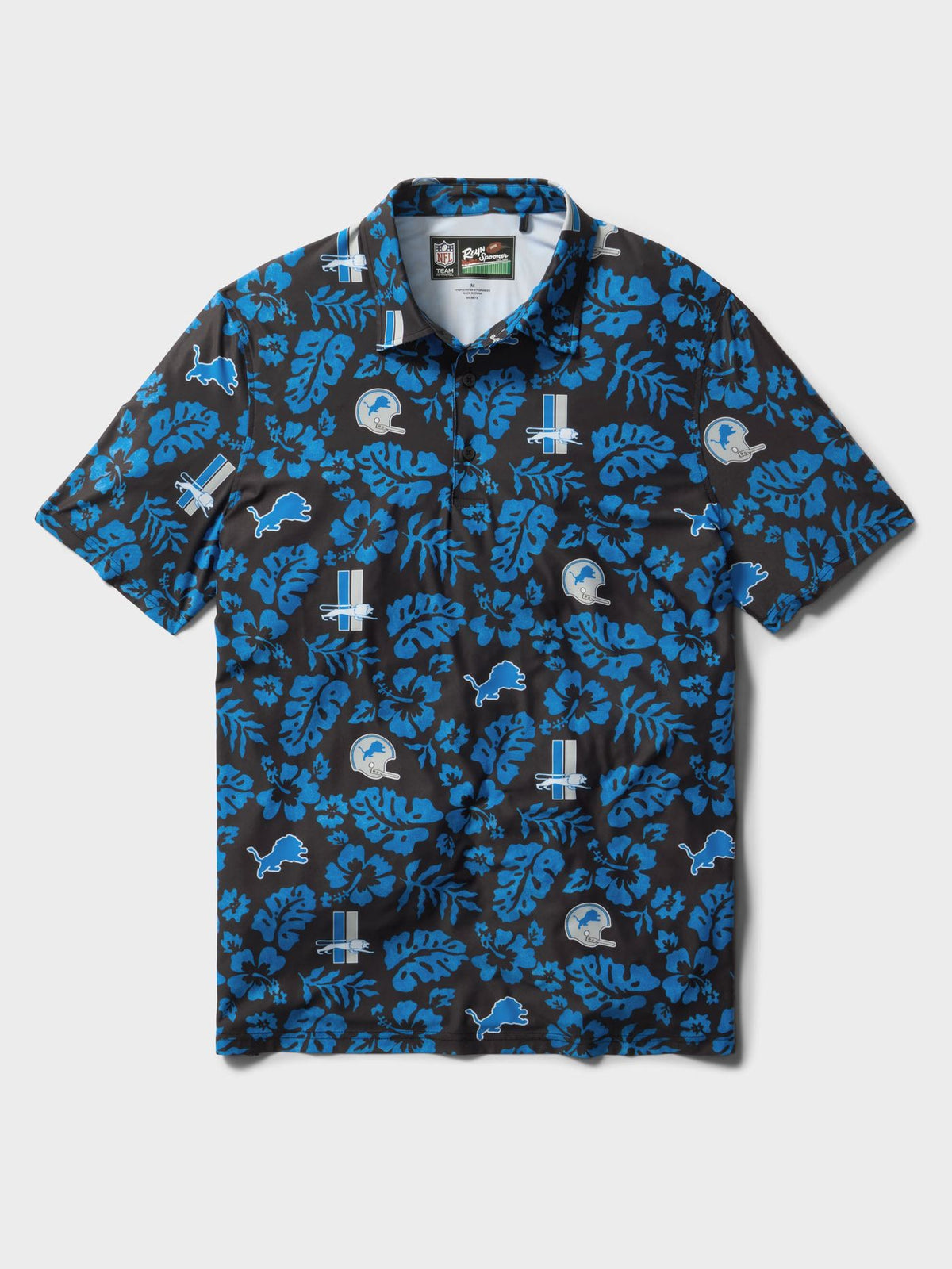 DETROIT LIONS THROWBACK PERFORMANCE POLO