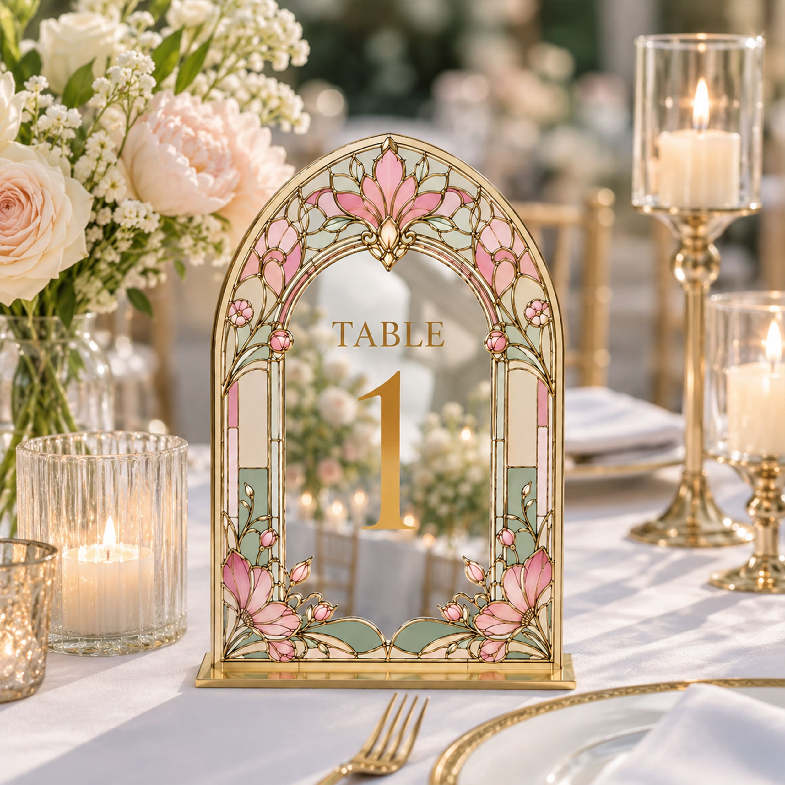 Personalized Casa Lily Wedding Table Numbers, Frosted Acrylic Wedding Table Sign