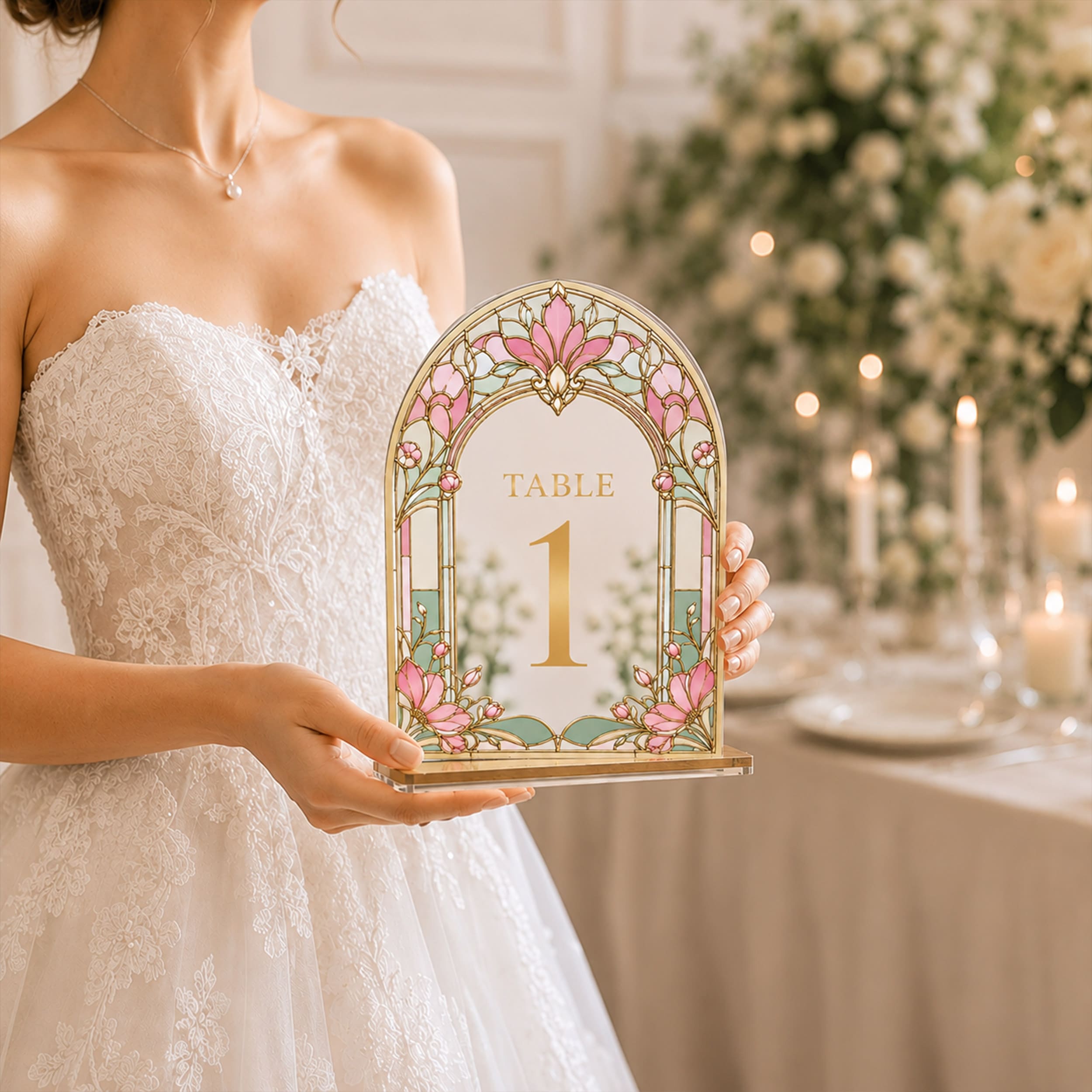 Personalized Casa Lily Wedding Table Numbers, Frosted Acrylic Wedding Table Sign