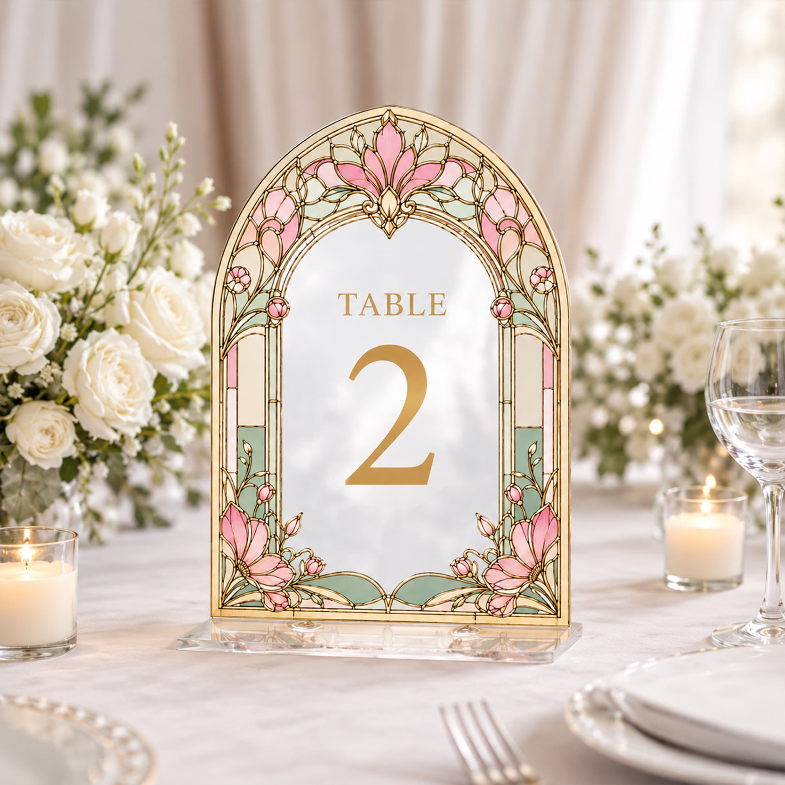 Personalized Casa Lily Wedding Table Numbers, Frosted Acrylic Wedding Table Sign