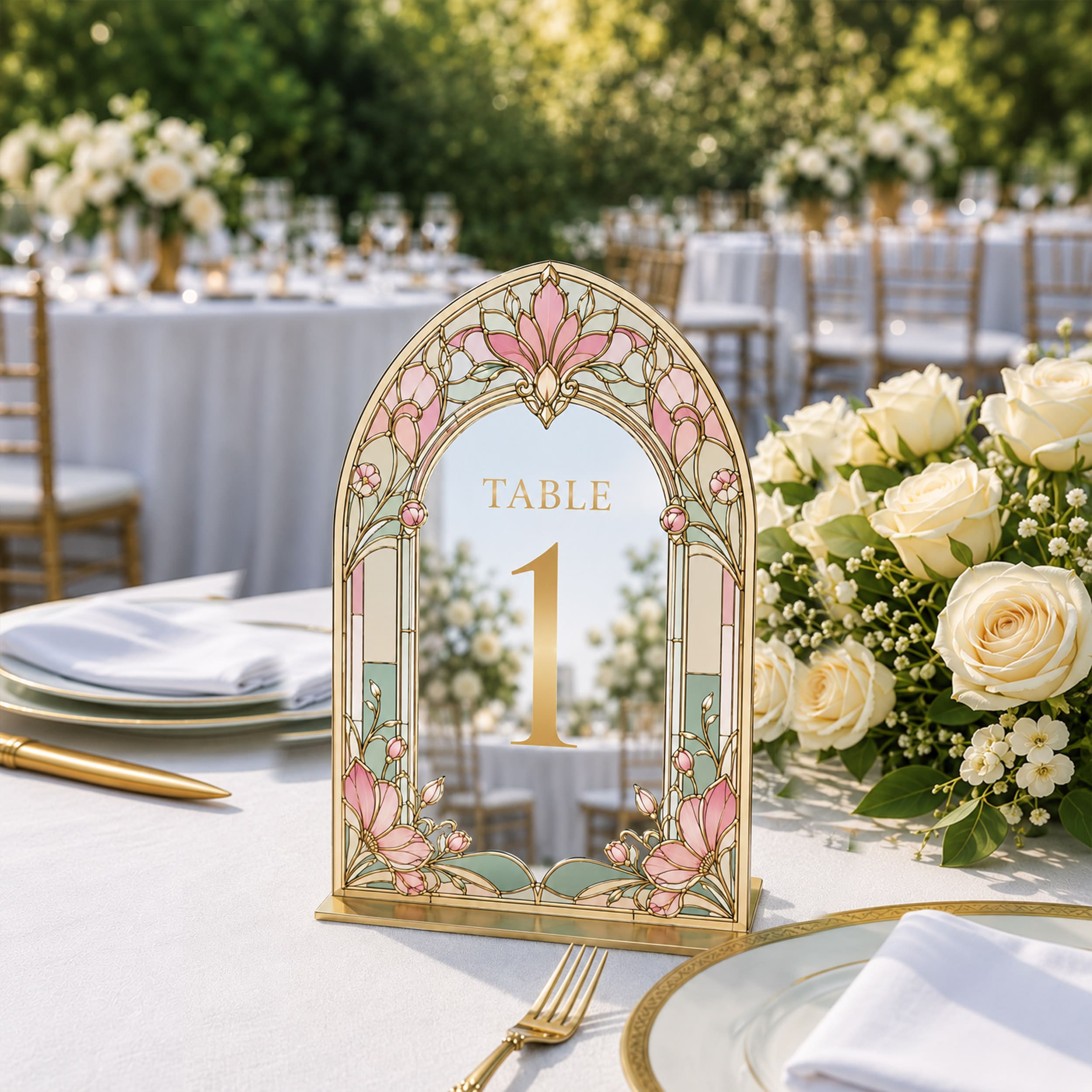 Personalized Casa Lily Wedding Table Numbers, Frosted Acrylic Wedding Table Sign