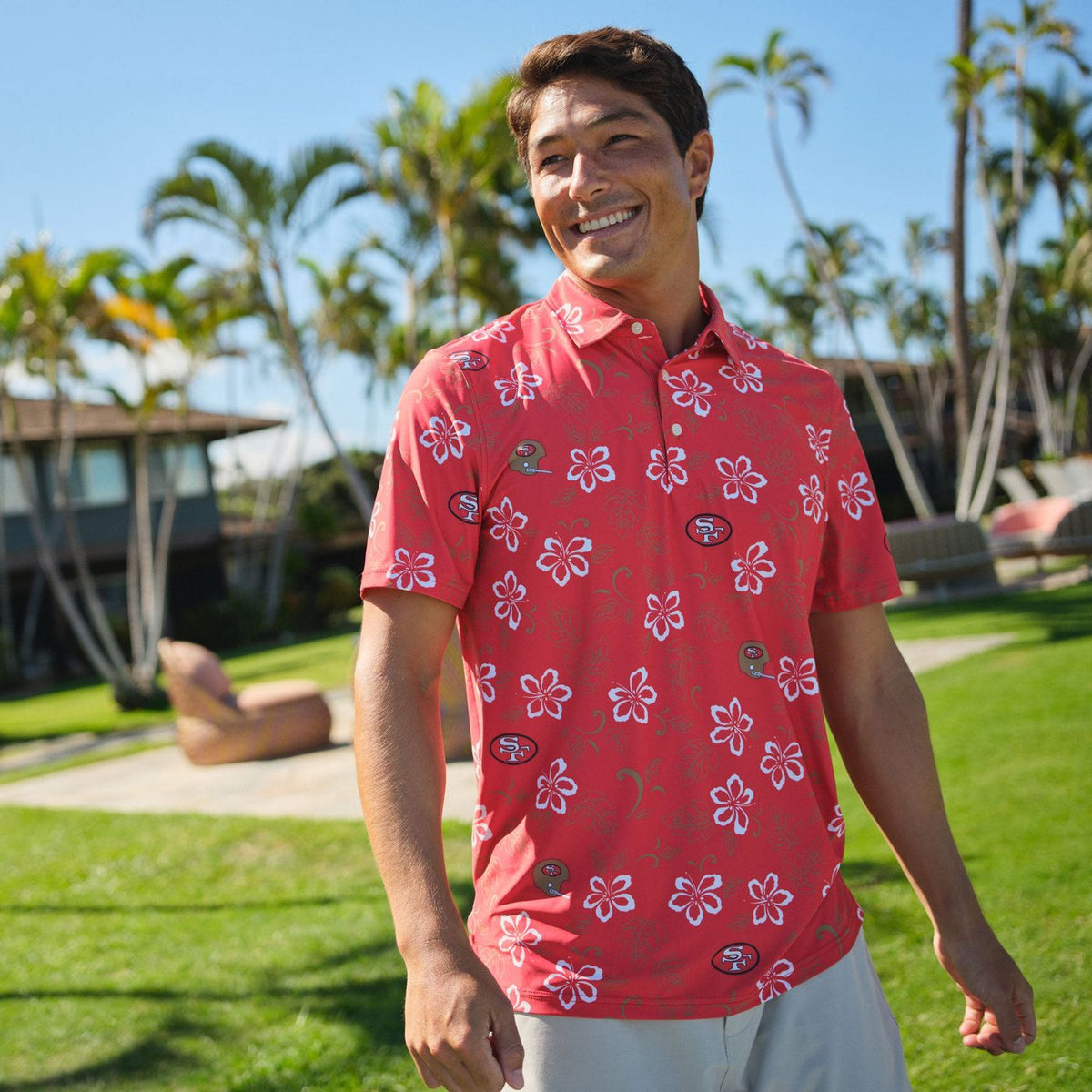 SAN FRANCISCO 49ERS THROWBACK PERFORMANCE POLO