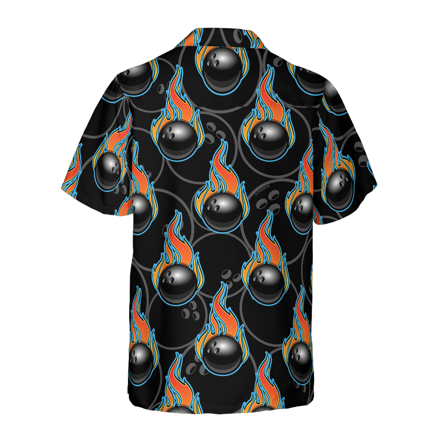 Bowling In Fire Seamless Pattern Hawaiian Shirt