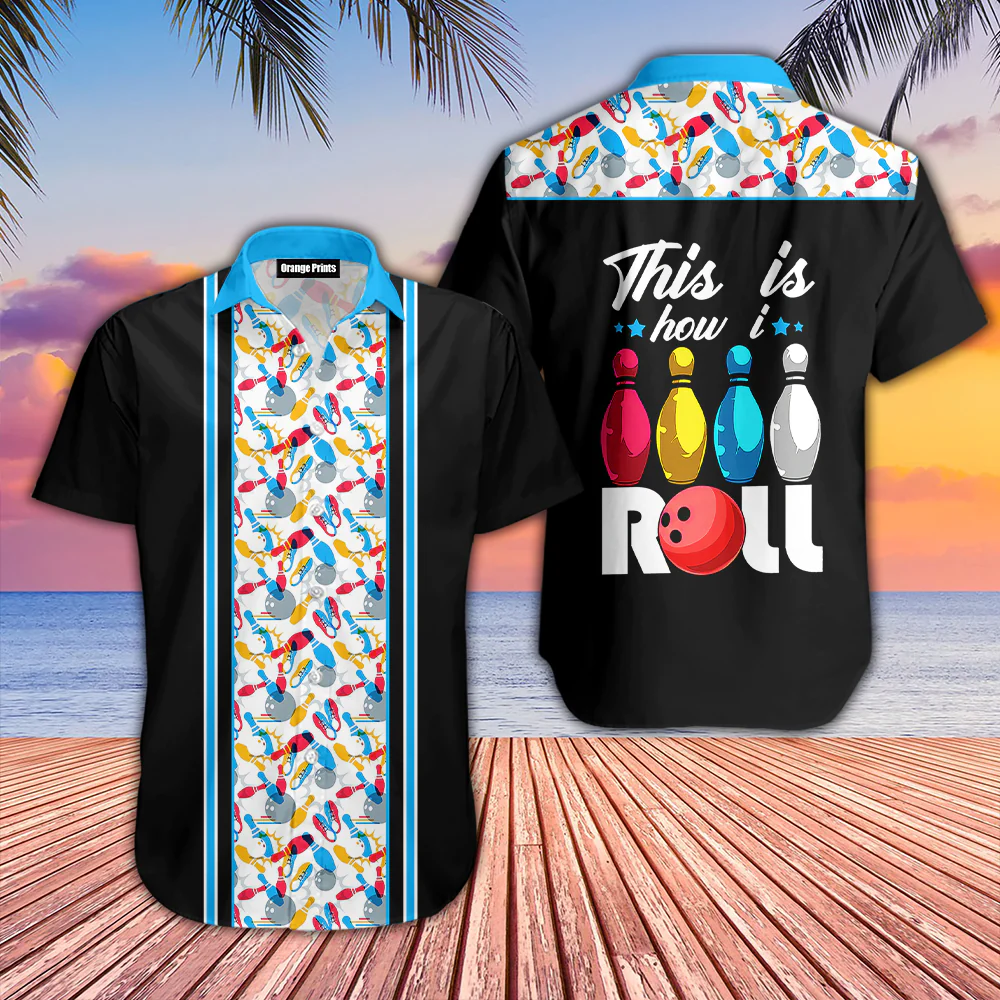 That’s How I Roll Bowling Blue Hawaiian Shirt Trendzontee