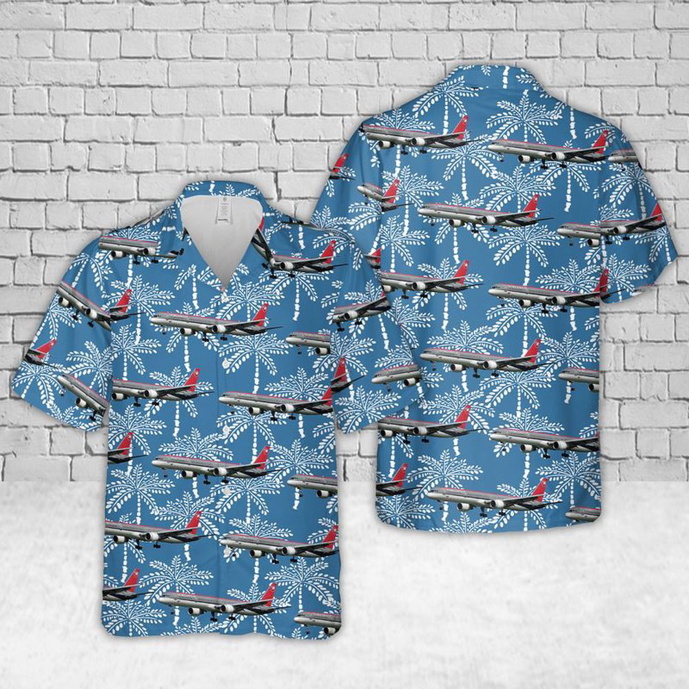 Northwest Airlines 757-351 in the “Bowling Shoe” livery Hawaiian Shirt Bowling Gift