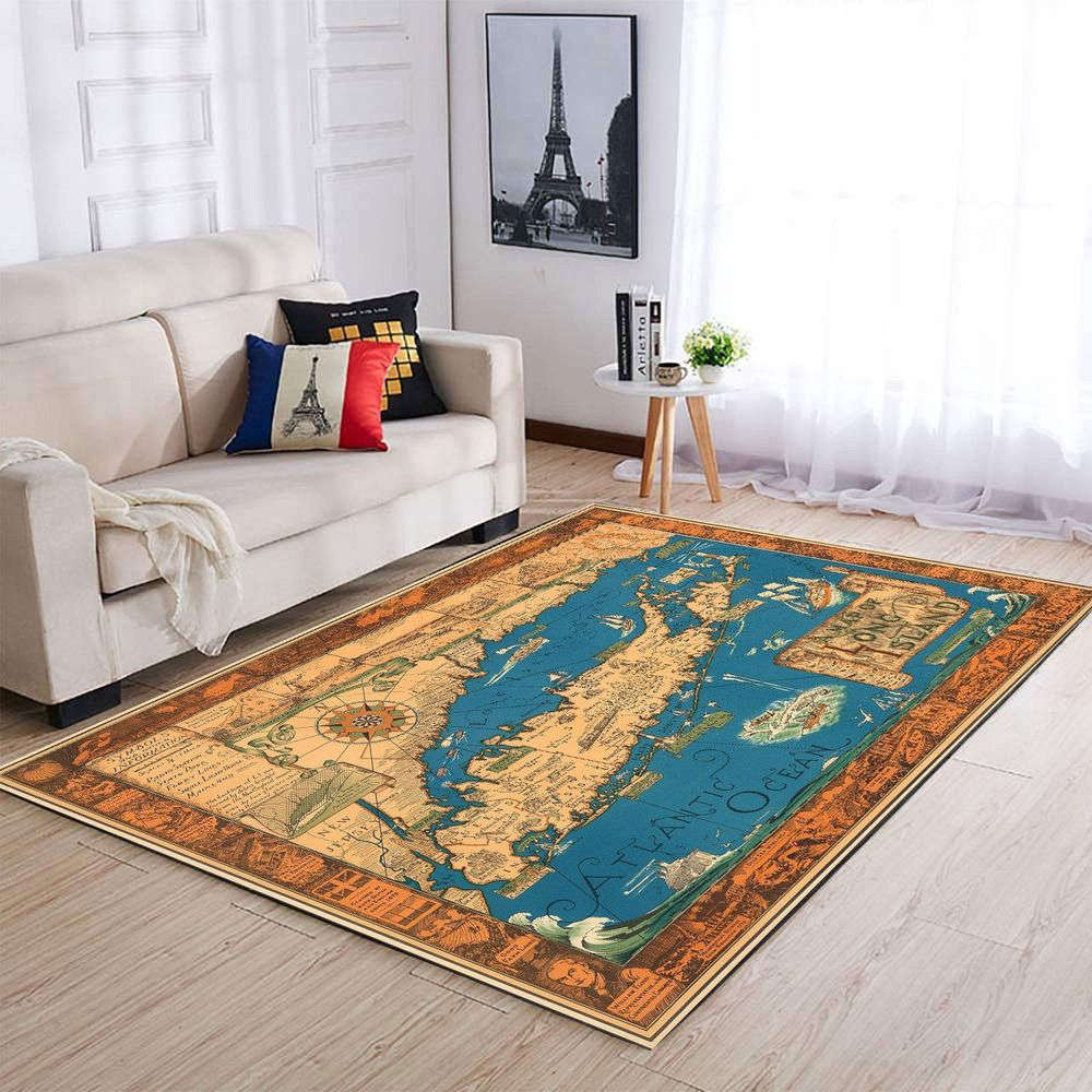 A Map Of Long Island Area Rectangle Rug Home Decor A Map Of Long Island Area Rectangle Rug Home Decor