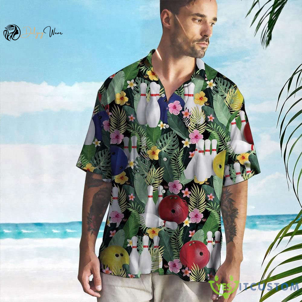 Bowling, Bowling Beach Shirt, Bowling Summer Hawaiian Shirt