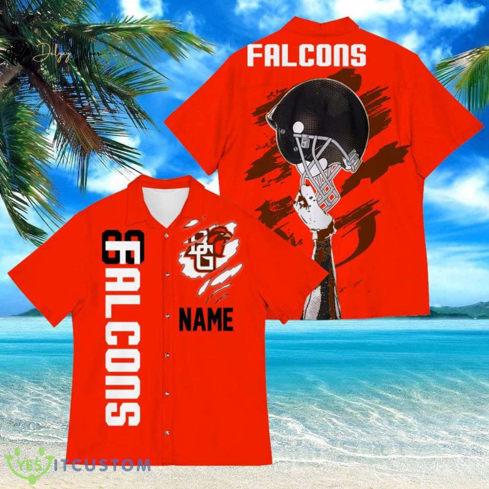 Bowling Green Falcons Sports American Football Hawaiian Shirt Custom Name & Number