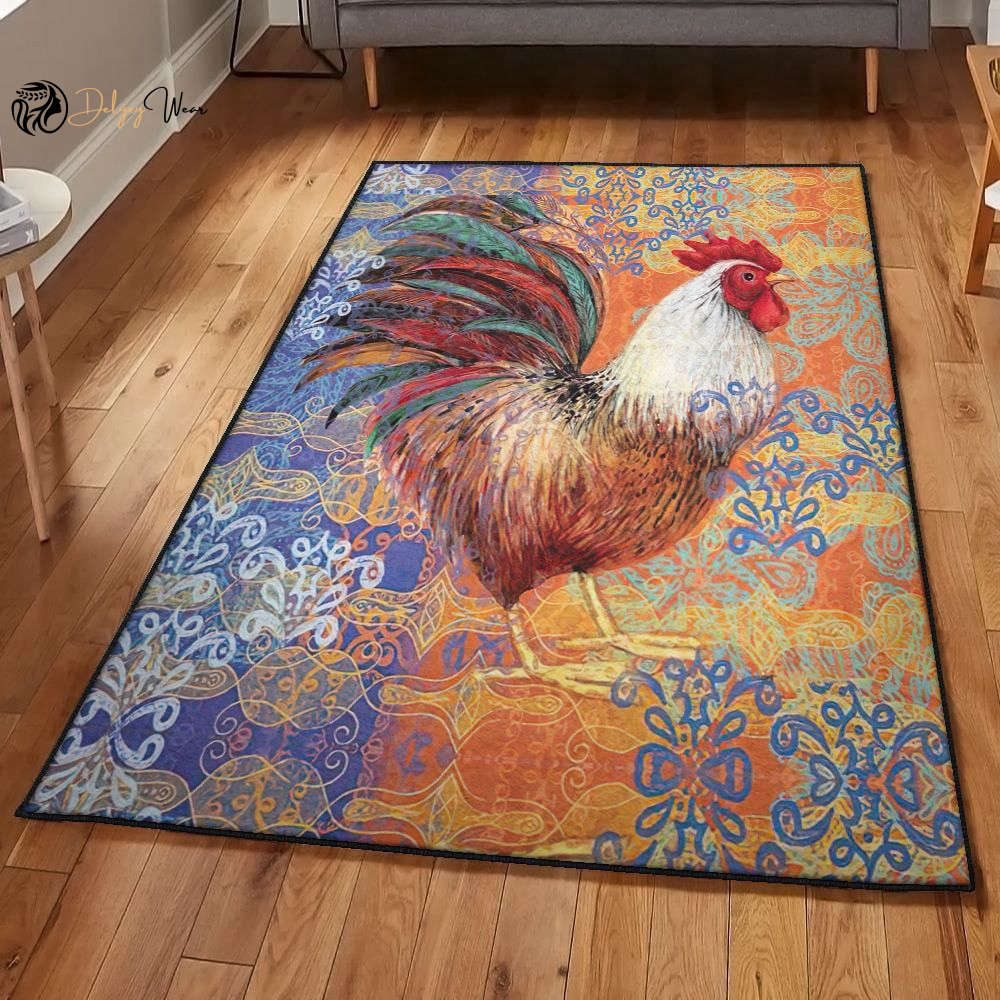 Chicken Carpet A Big Rooster Area Rectangle Rugs Carpet Living Room Bedroom