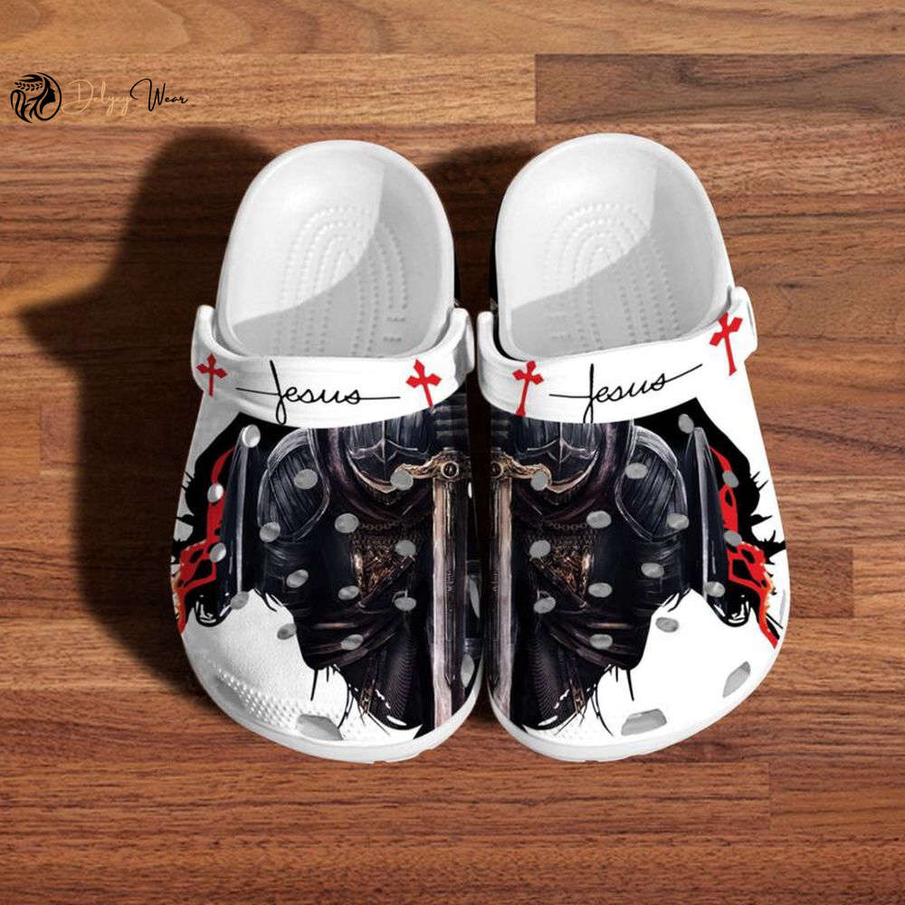 Croc Shoe – Clog Shoe Templar Knight Of Jesus Christs, Jesus Christs, God Christ Classic Clog, Holiday Gift