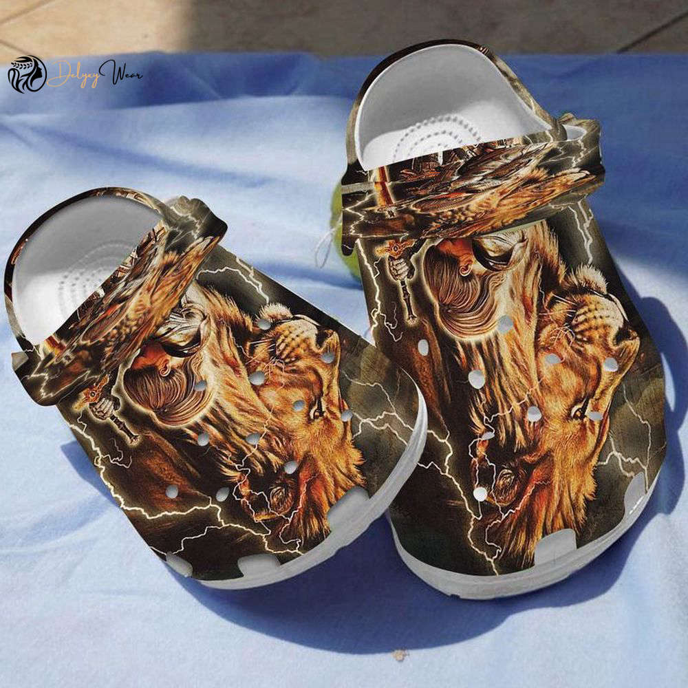 Croc Shoe – Clog Shoe Women Warrior Knight Templar Lion Daughter Of The King Jesus