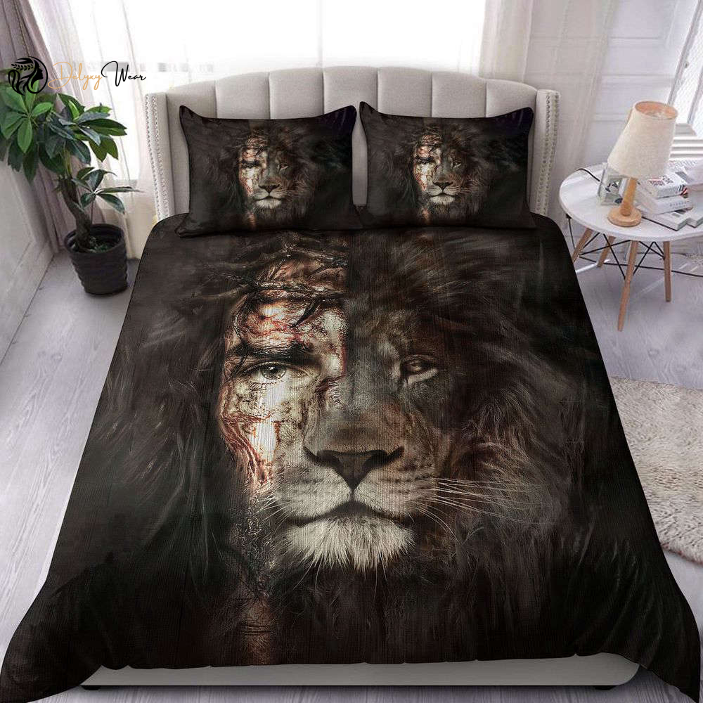 Divine Christ Jesus Lion Art Bedding Set – Exquisite Tmarc Tee