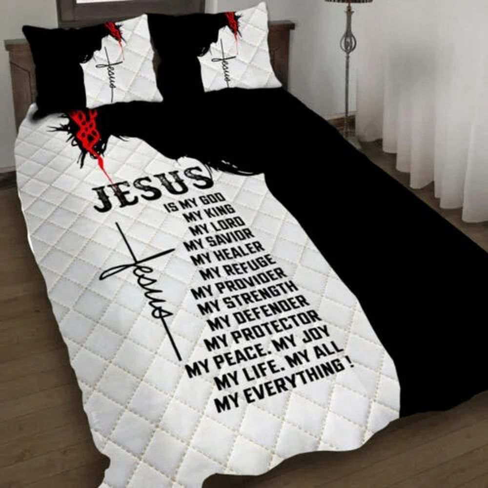 Divine Christian Jesus Quilt Bedding Set: A Sacred Gift Divine Christian Jesus Quilt Bedding Set: A Sacred Gift