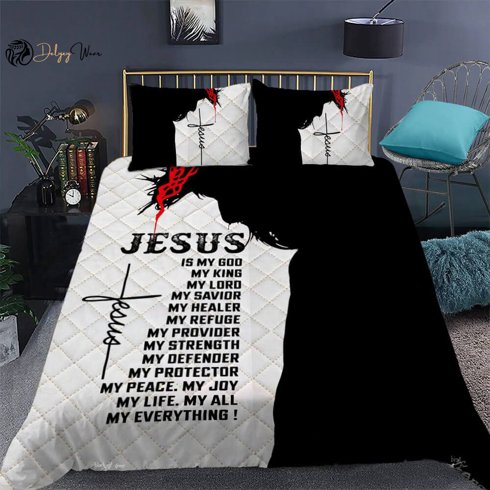 Divine Christian Jesus Quilt Bedding Set: A Sacred Gift