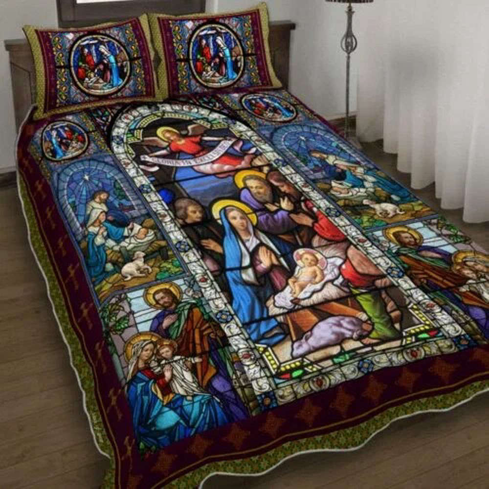 Divine Jesus Christ Family Quilt Bedding Set – Heavenly Comfort for Your Home Divine Jesus Christ Family Quilt Bedding Set – Heavenly Comfort for Your Home