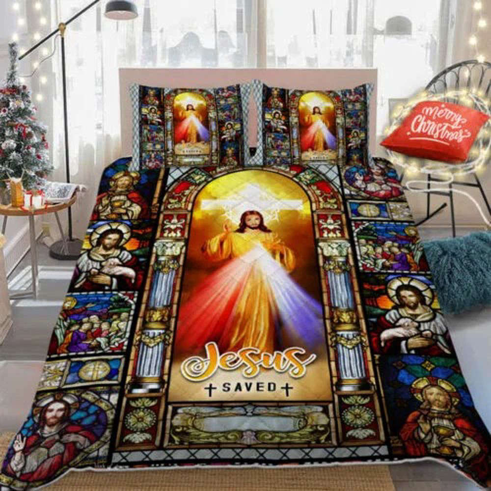 Divine Mercy Quilt Bedding Set – Jesus-Inspired Design UXGO39BD Divine Mercy Quilt Bedding Set – Jesus-Inspired Design UXGO39BD