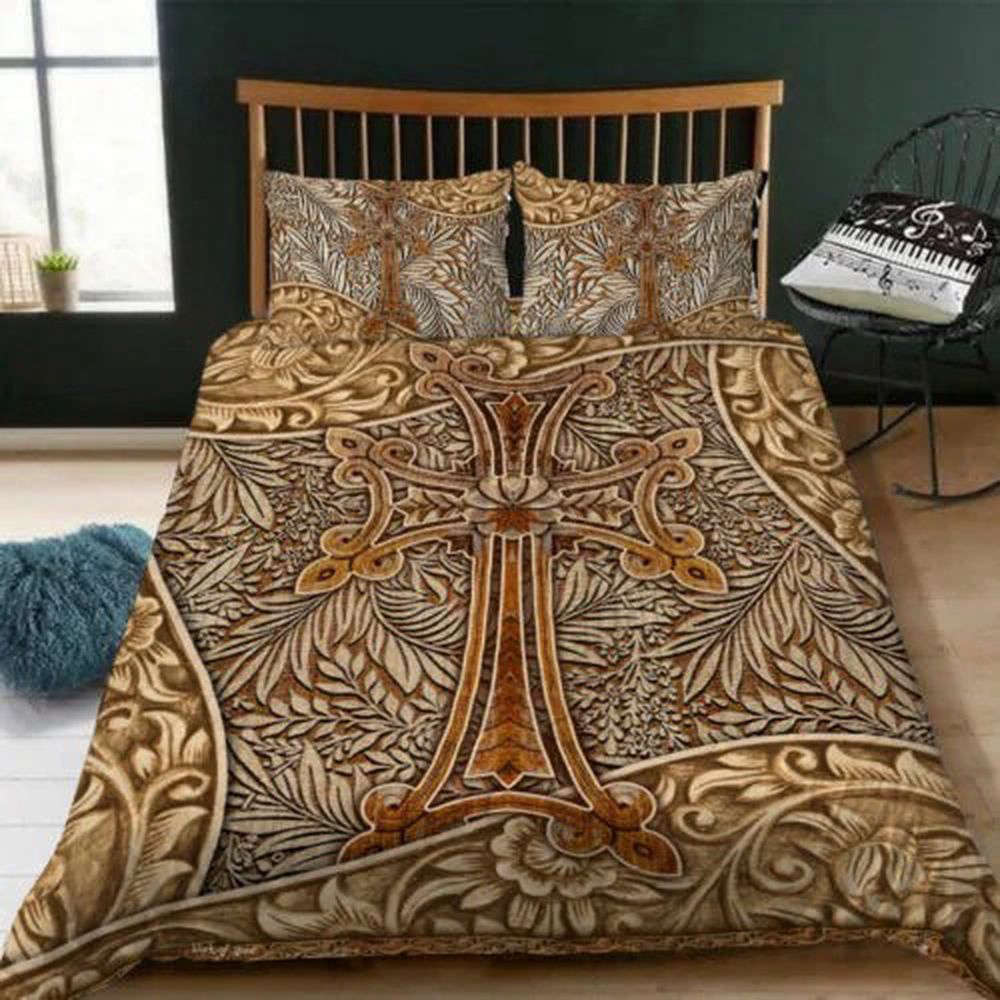 Divinely Designed Jesus Cross Quilt Bedding Set: Heavenly Comfort for Your Bedroom Divinely Designed Jesus Cross Quilt Bedding Set: Heavenly Comfort for Your Bedroom