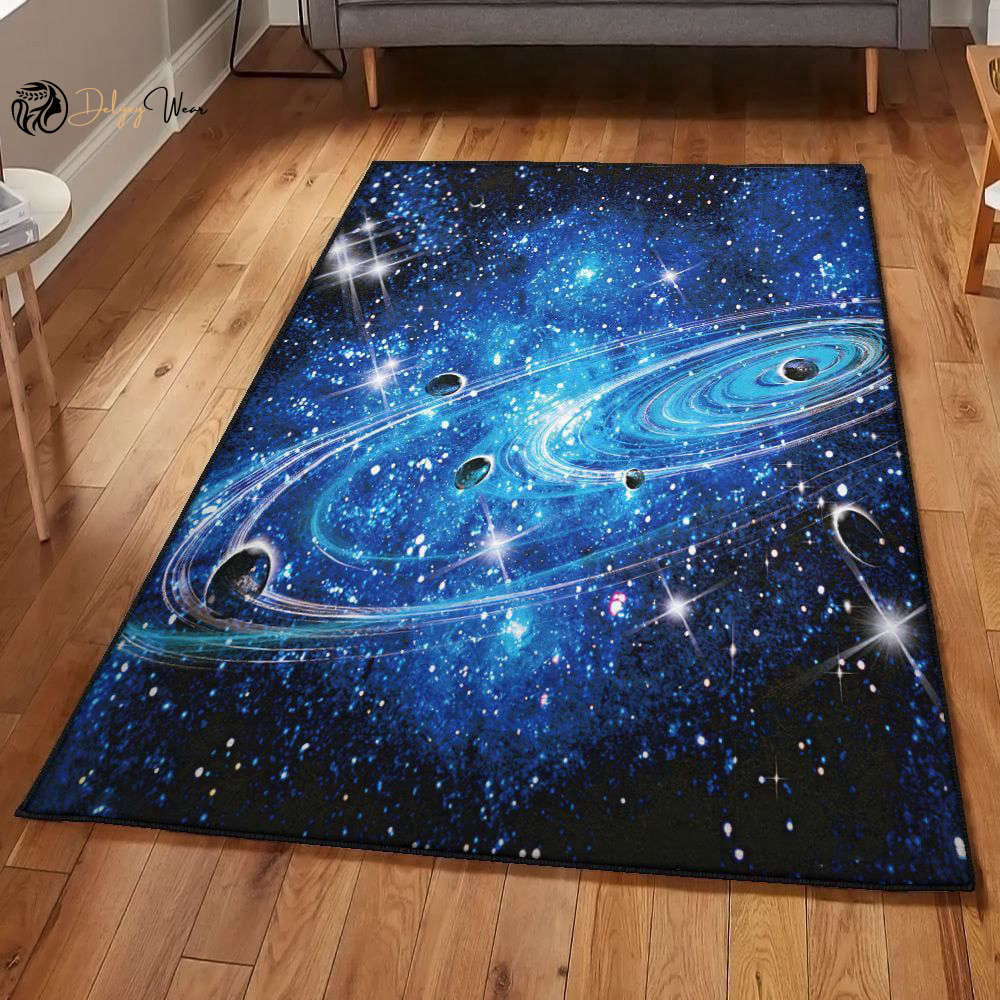 Galaxy Rugs Planets In A Galaxy In Outer Space Area Rectangle Rugs Carpet Living Room Bedroom