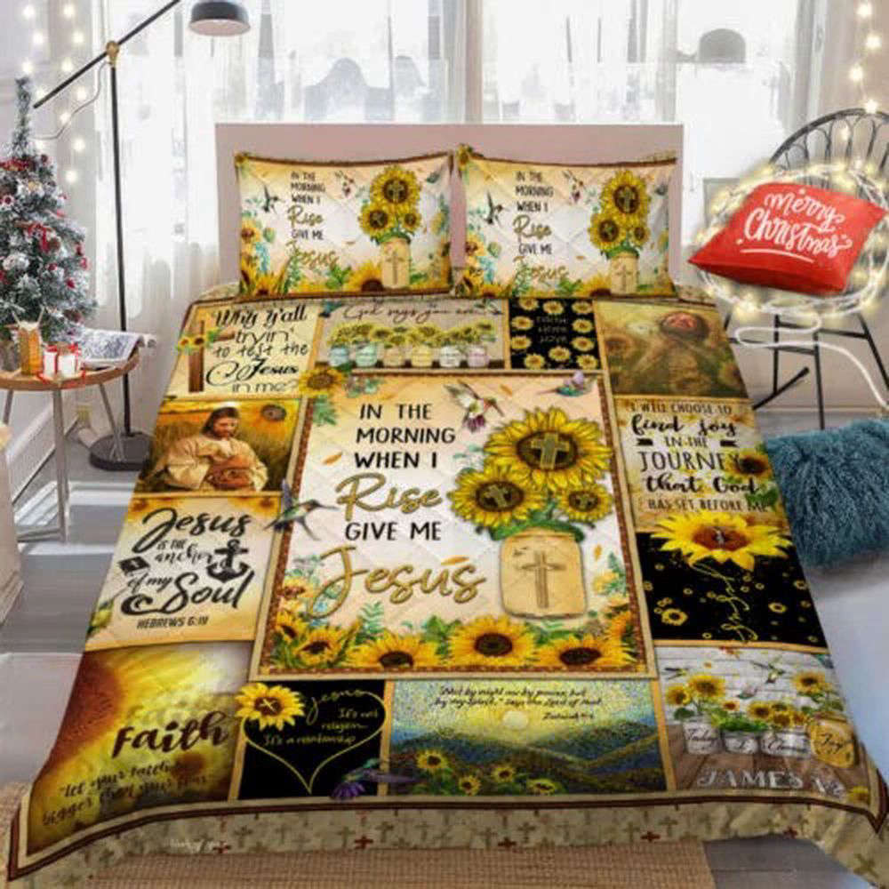 Give Me Jesus Quilt Bedding Set – Find Peace & Comfort in Your World Give Me Jesus Quilt Bedding Set – Find Peace & Comfort in Your World