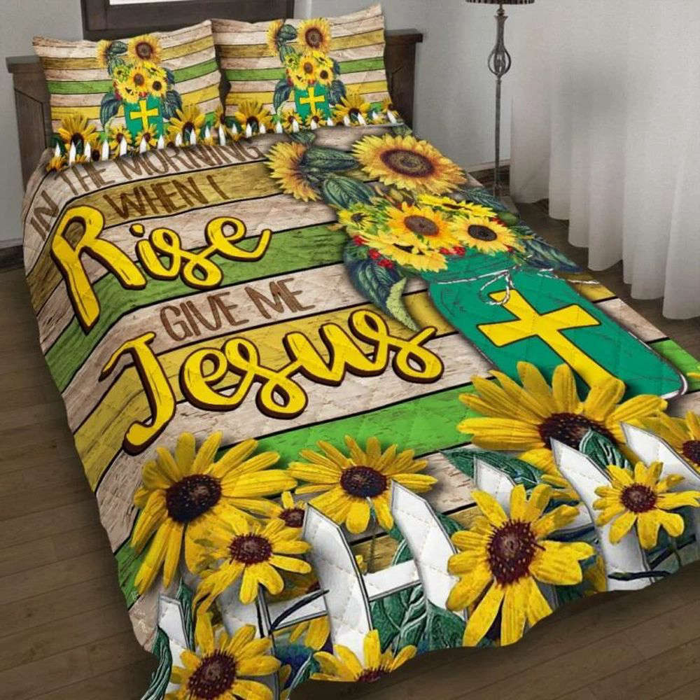 Give Me Jesus Quilt Bedding Set – Start Your Morning with LSNGO10BD