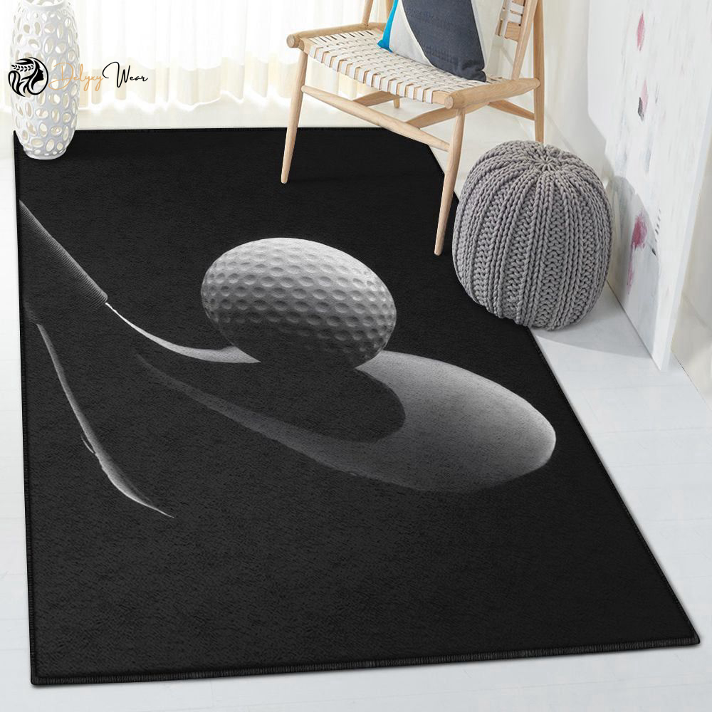 Golfer Non Shedding A Golf Area Rectangle Rugs Carpet Living Room Bedroom