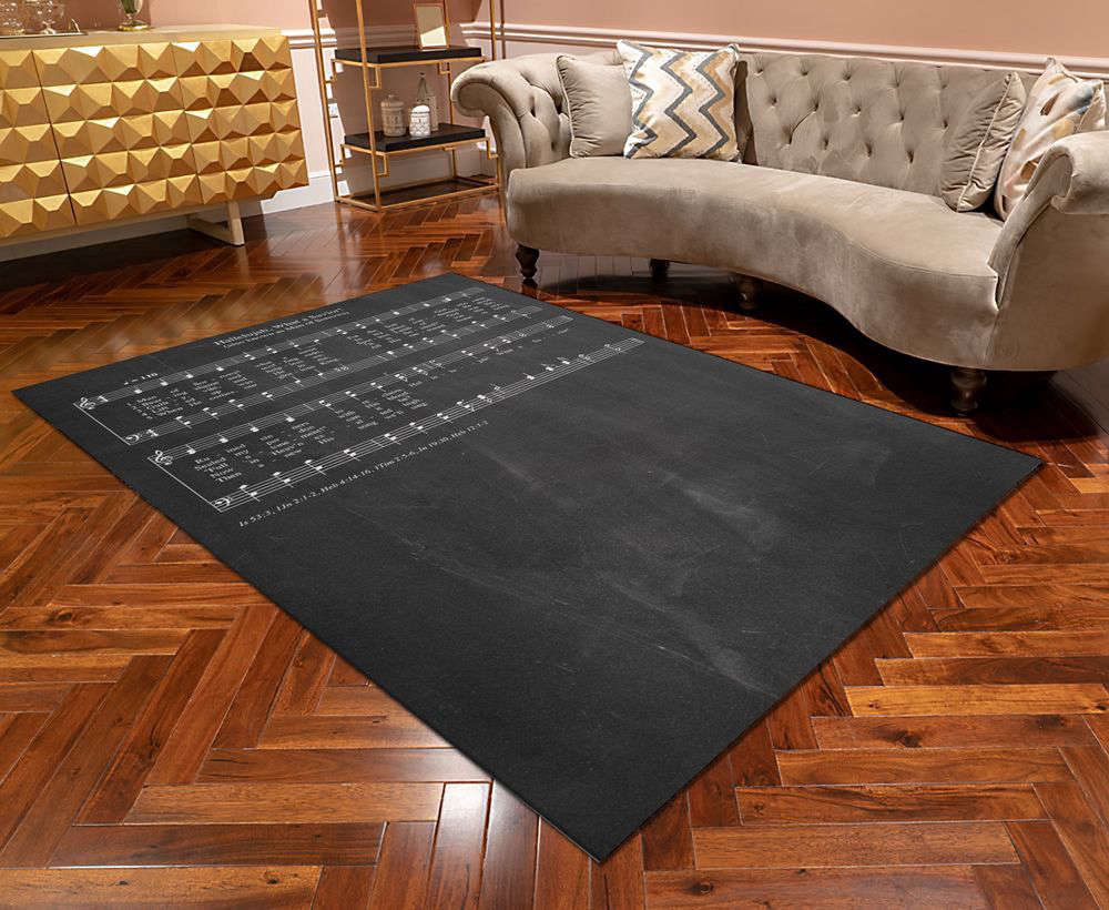 Hallelujah What A Savior Hymnal Print Area Rectangle Rug Home Decor