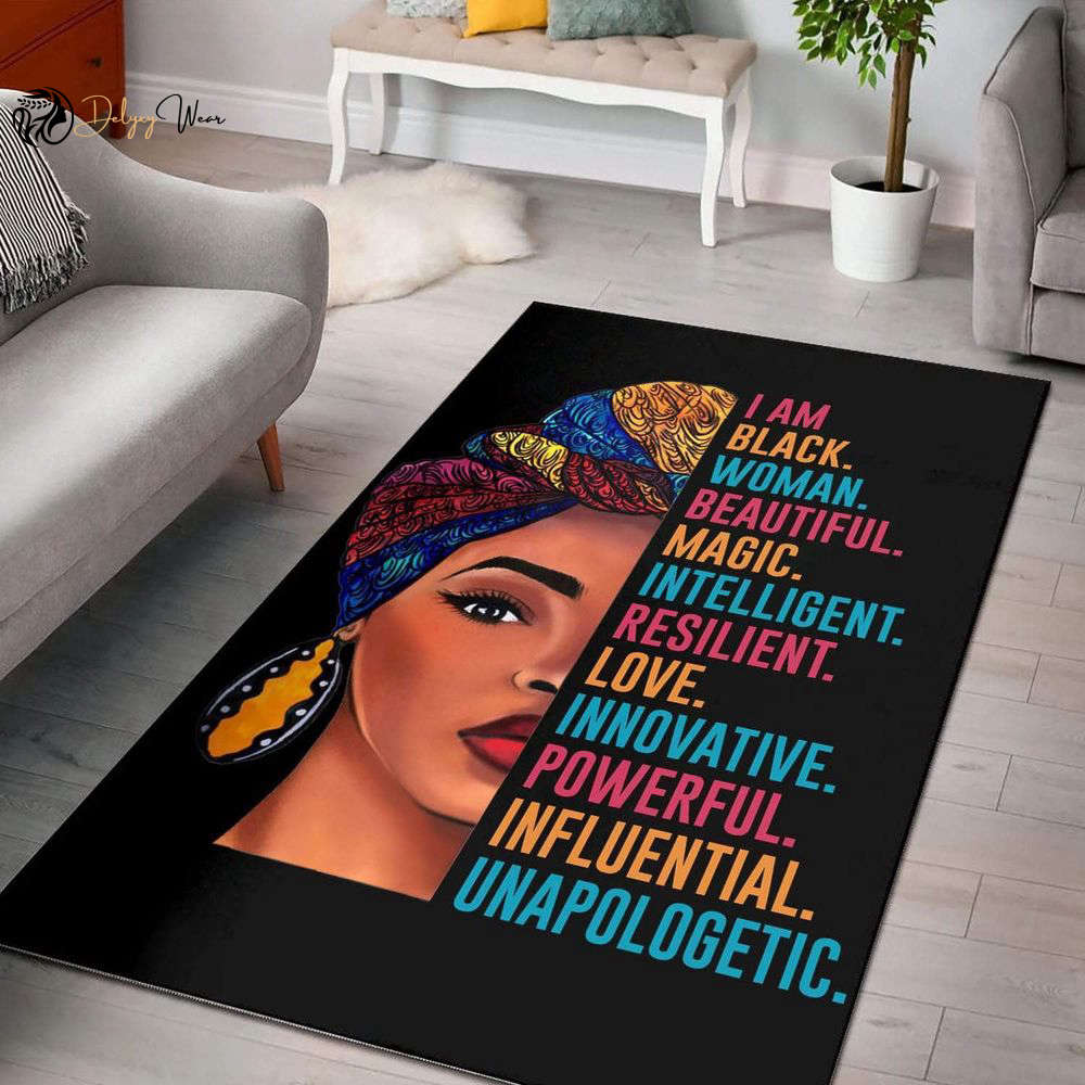 I am a black woman Rectangle Rug Home Decor