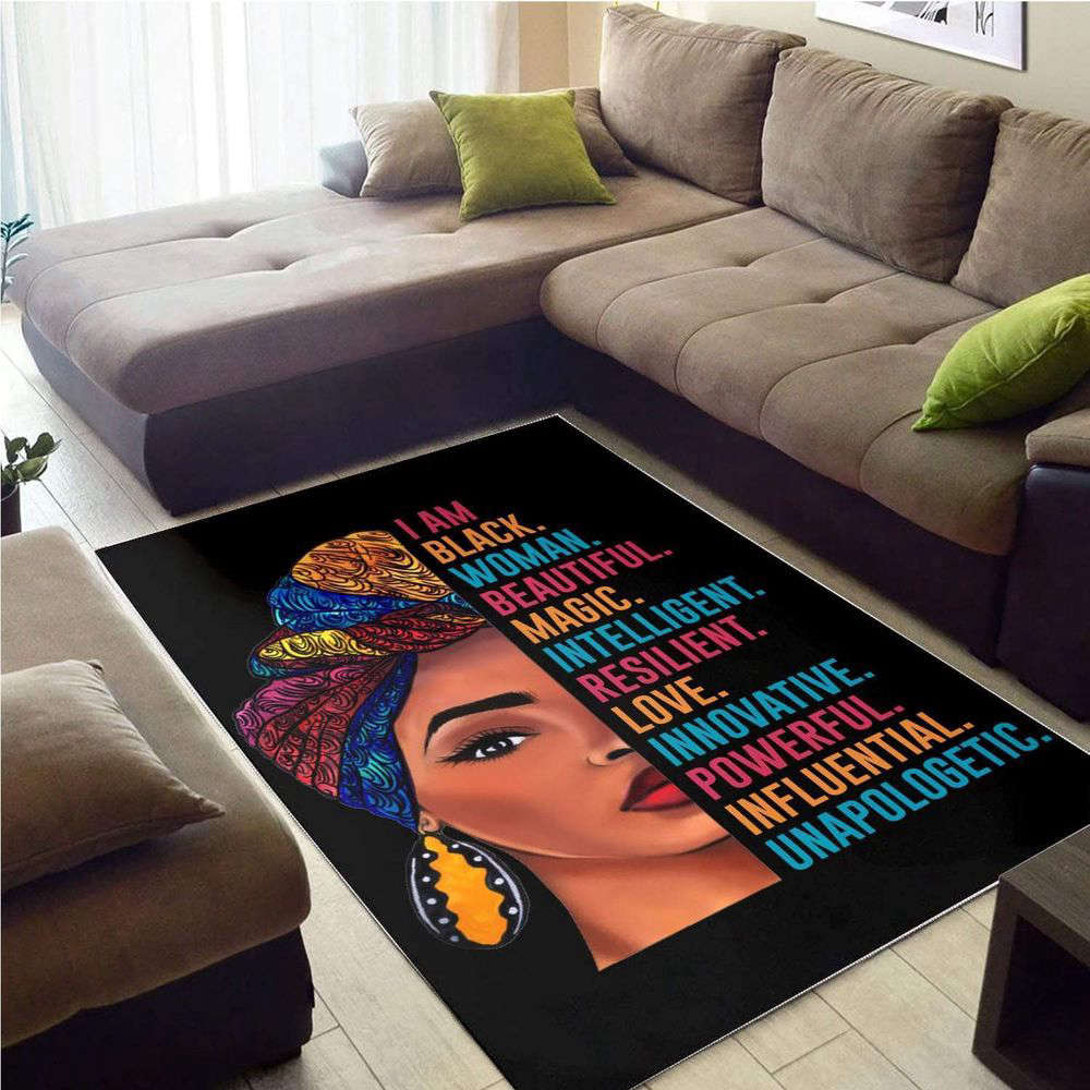 I am a black woman Rectangle Rug Home Decor