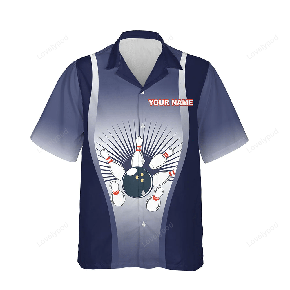 I’m Going on Strike Hawaiian Bowling Shirt for Men Women, Personalized Blue Bowlers Jersey