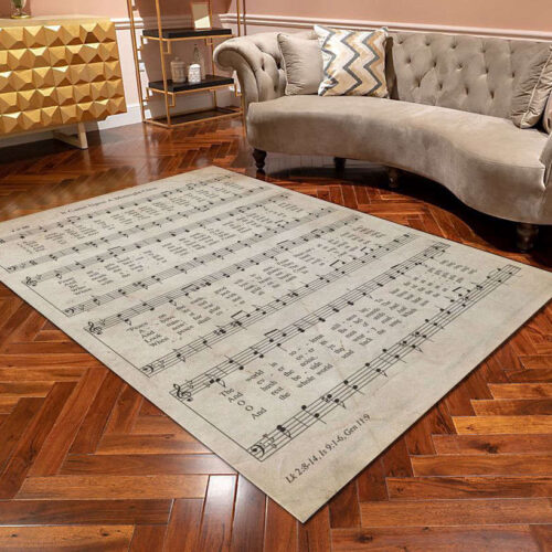 It Came Upon A Midnight Clear Hymnal Print Area Rectangle Rug Home Decor