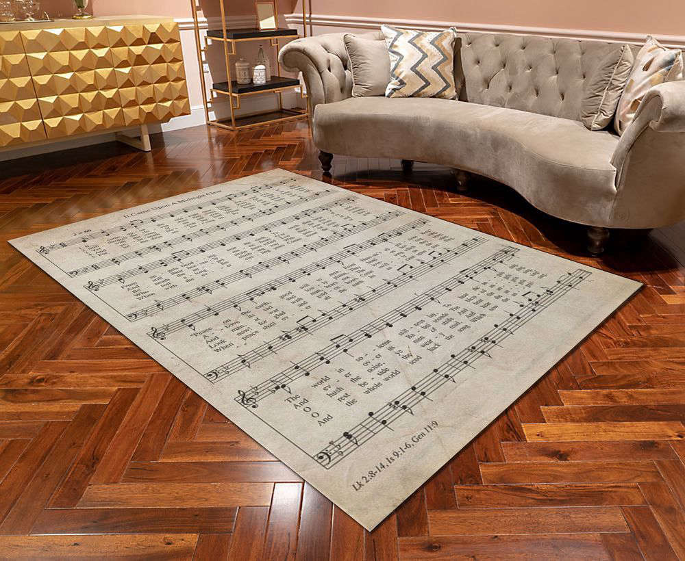 It Came Upon A Midnight Clear Hymnal Print Area Rectangle Rug Home Decor It Came Upon A Midnight Clear Hymnal Print Area Rectangle Rug Home Decor