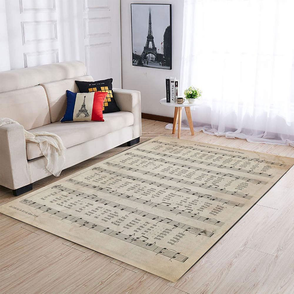 It Came Upon A Midnight Clear Hymnal Print Area Rectangle Rug Home Decor It Came Upon A Midnight Clear Hymnal Print Area Rectangle Rug Home Decor