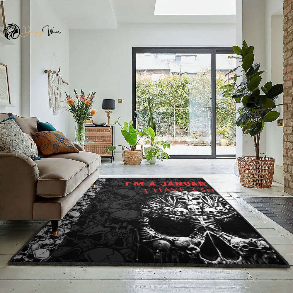 January As A January Guy I Have Three Sides Area Rectangle Rugs Carpet Living Room Bedroom