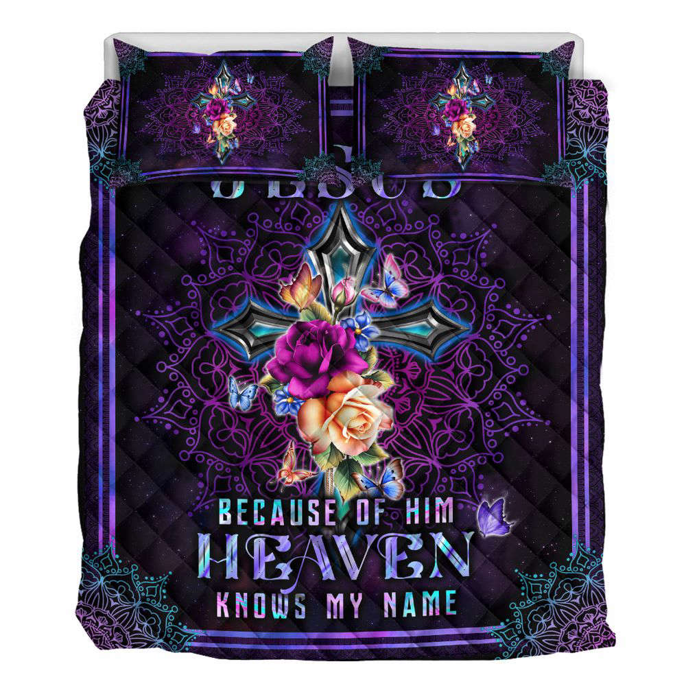 Jesus Because Of Him Quilt Bedding Gift – Heaven Knows My Name Engaging & Heavenly Jesus Because Of Him Quilt Bedding Gift – Heaven Knows My Name Engaging & Heavenly