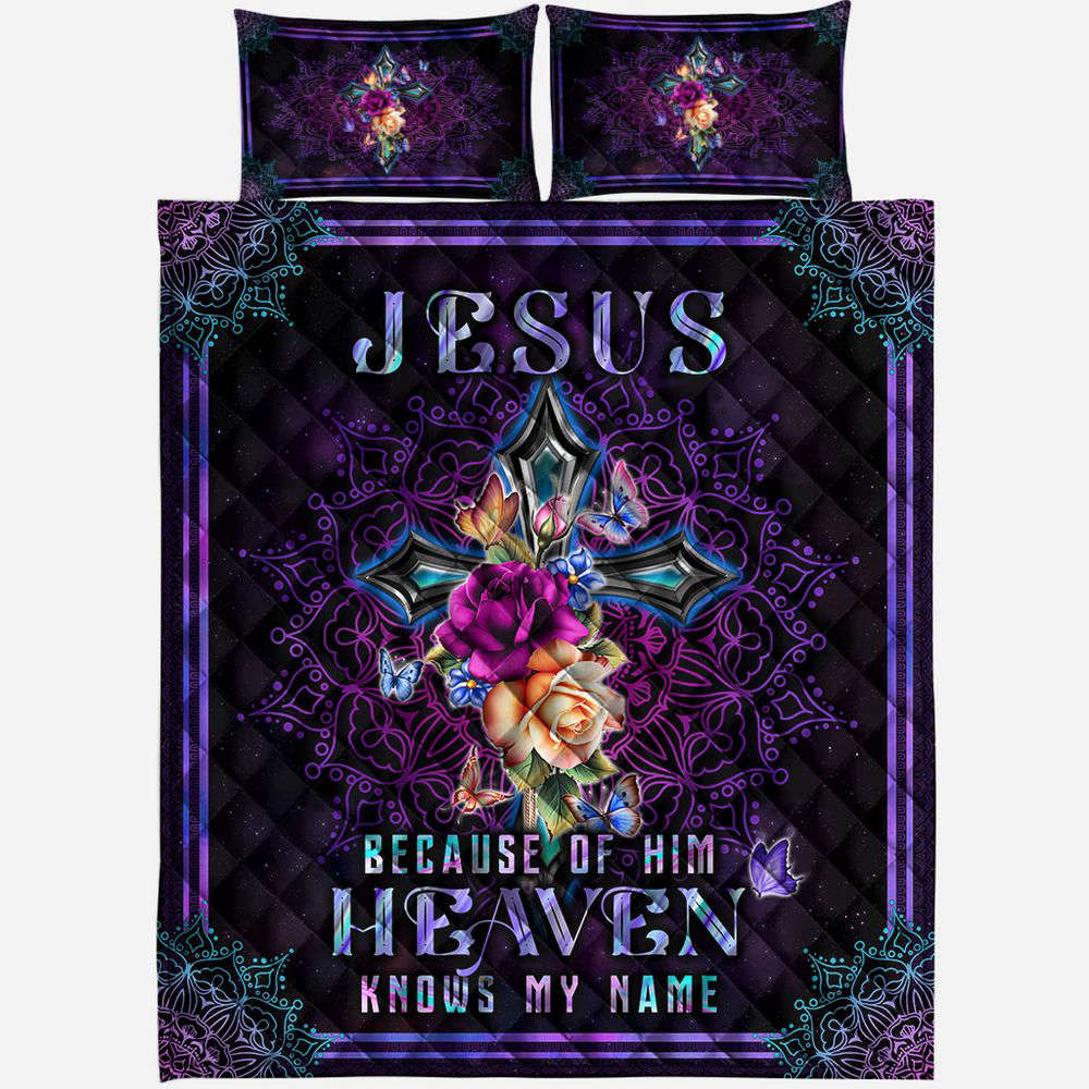 Jesus Because Of Him Quilt Bedding Gift – Heaven Knows My Name Engaging & Heavenly Jesus Because Of Him Quilt Bedding Gift – Heaven Knows My Name Engaging & Heavenly