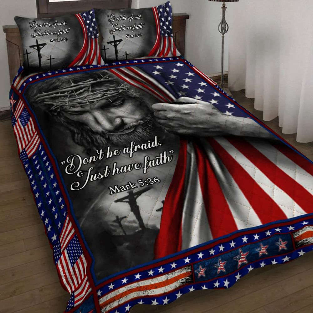 Jesus Christian Quilt Bedding Set for Fearless Faith – UXGO40BD