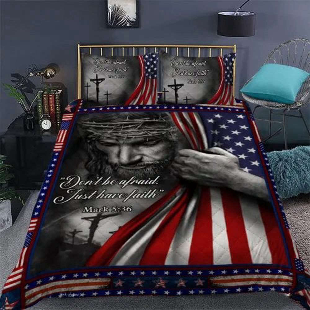 Jesus Christian Quilt Bedding Set for Fearless Faith – UXGO40BD Jesus Christian Quilt Bedding Set for Fearless Faith – UXGO40BD
