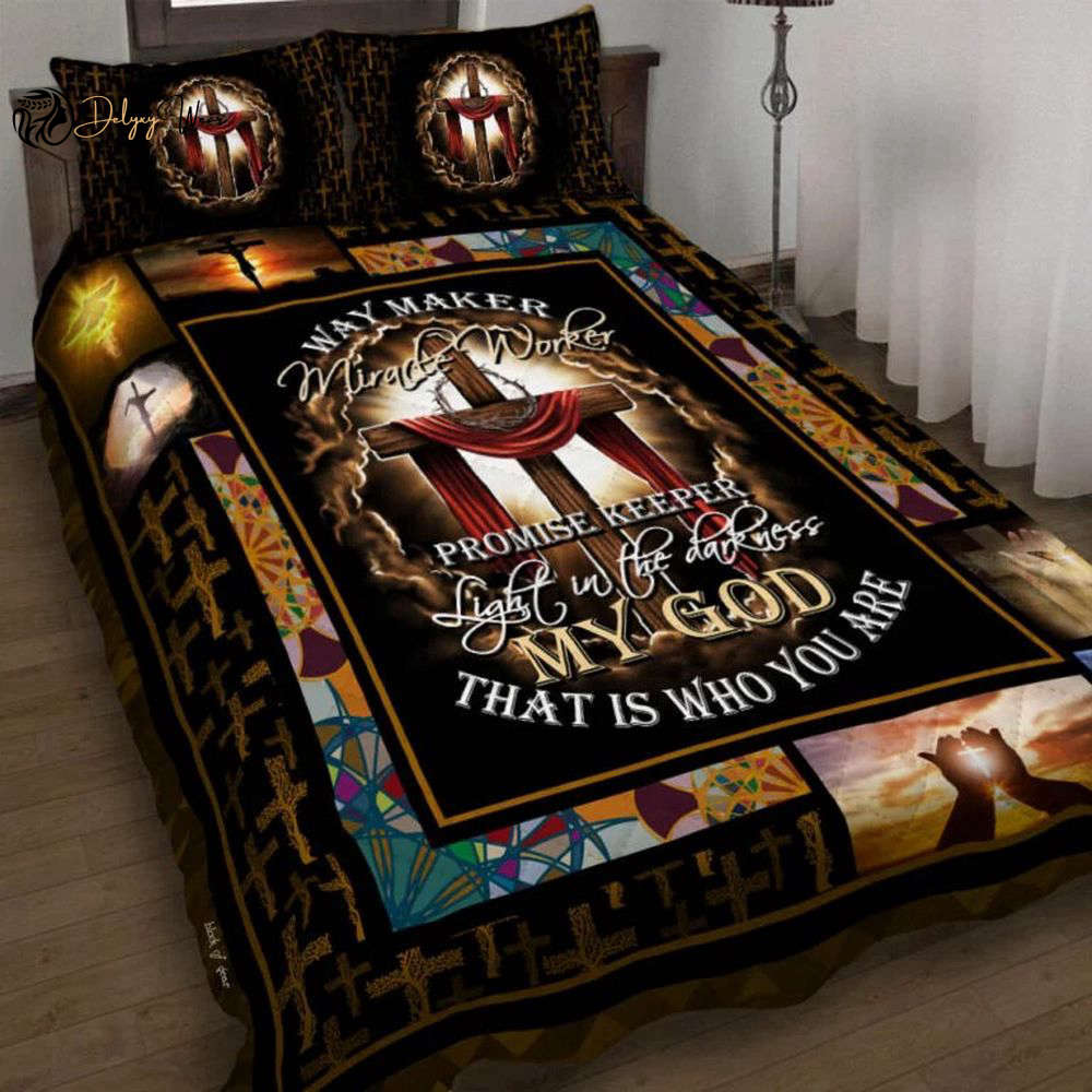 Jesus Christian Quilt Bedding Set – My God Engaging and Divine UXGO14BD