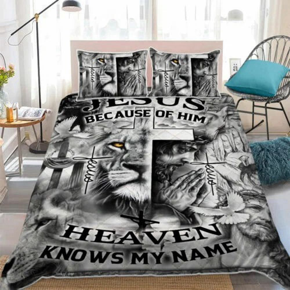 Jesus Heaven Knows My Name Quilt Bedding Set – Engaging & Divine Jesus Heaven Knows My Name Quilt Bedding Set – Engaging & Divine