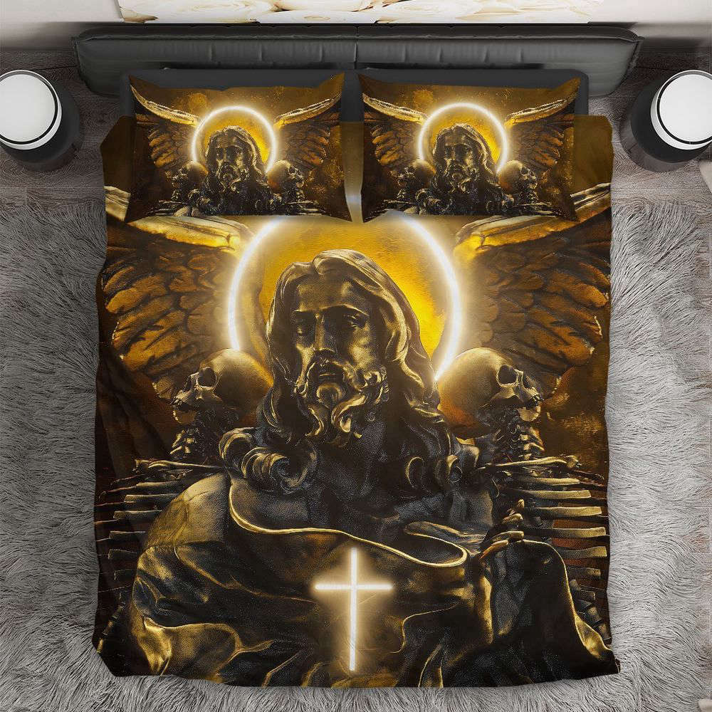 Jesus Menmoto Mori Inspired All-Over Printed Bedding Set – Divine Comfort for Your Bedroom Jesus Menmoto Mori Inspired All-Over Printed Bedding Set – Divine Comfort for Your Bedroom