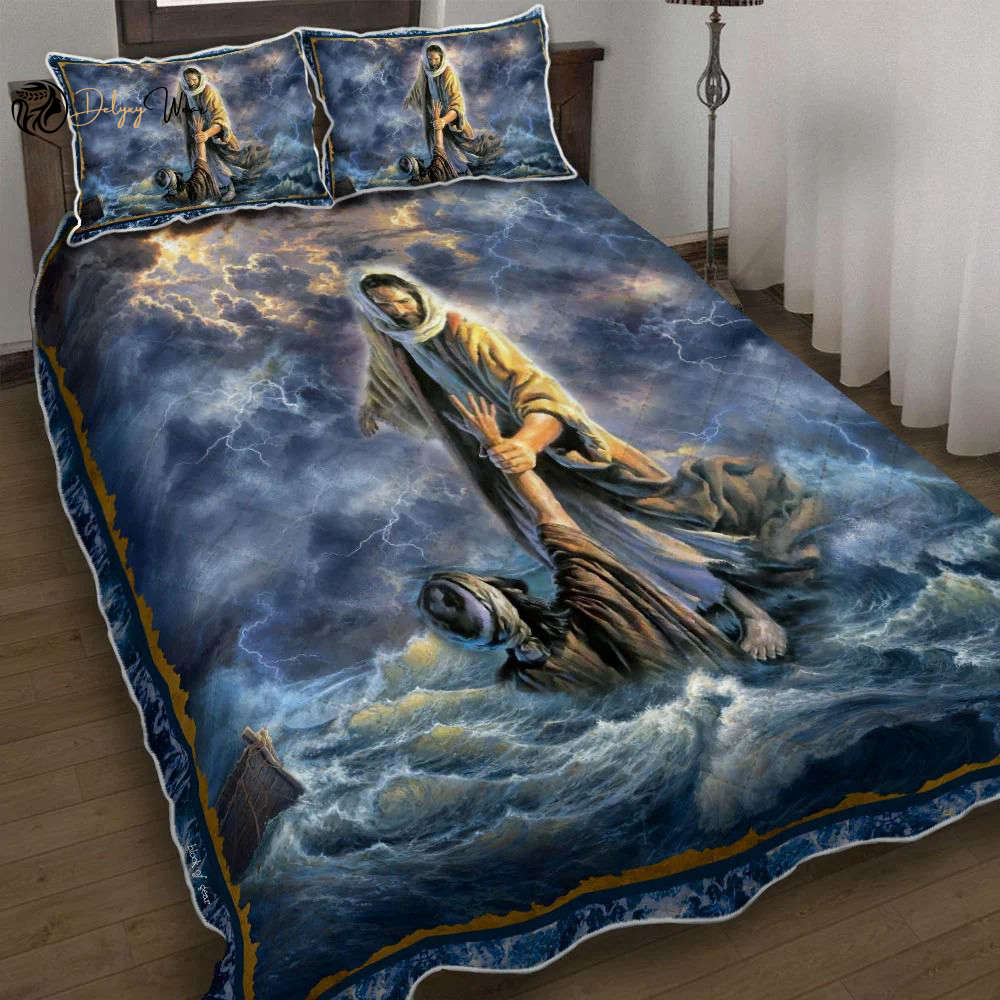 Jesus My Savior Quilt Bedding Set: Embrace Divine Comfort