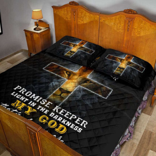 Jesus Quilt Bedding Set – Way Maker Miracle Worker Promise Keeper – Enhance Your Sleep