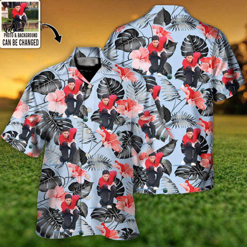 Lawn Bowling You Want Tropical Style Custom Photo Hawaiian Shirt